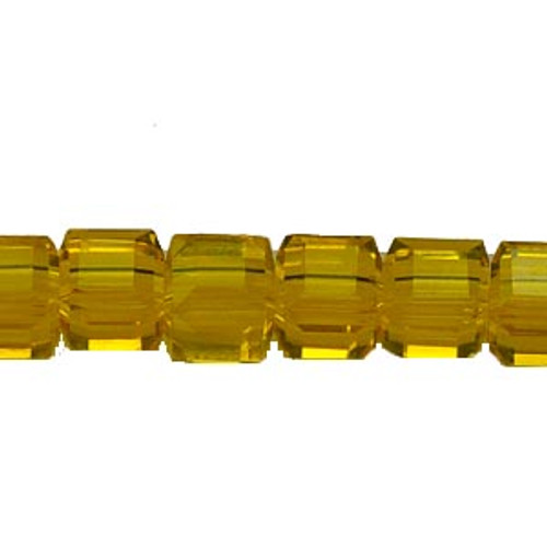 4mm Yellow Gold Cube Thunder Polish (50pk) 