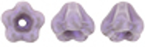 6x4mm Opalescent Amethyst Bell Flowers (50 Beads)