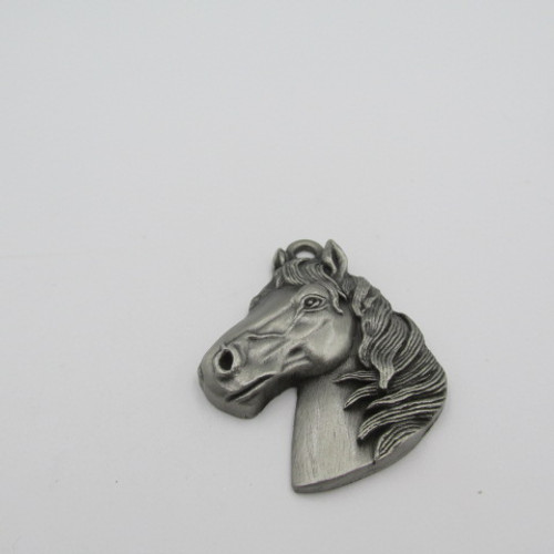 42x35mm Pewter Horse Head Charm