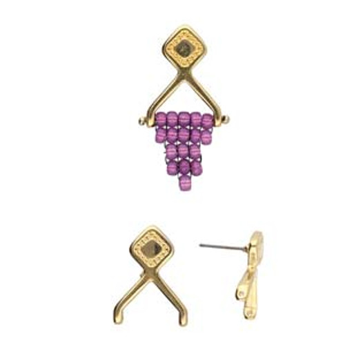 Kaminaki II 8/0 Post Earring Gold Plated (1 Pair)