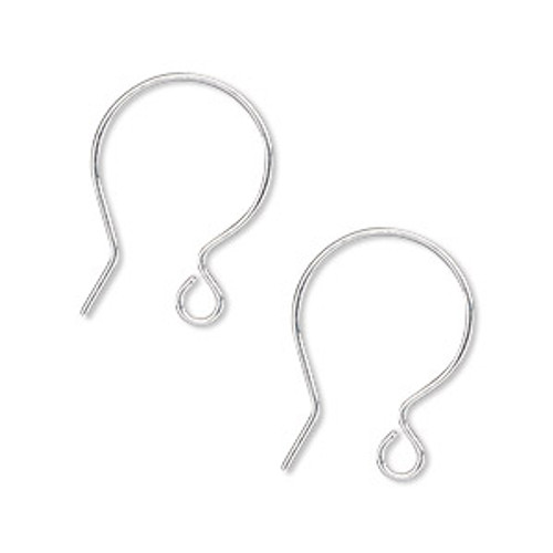 20mm 20ga Silver Plated French Earwires (10 pairs)