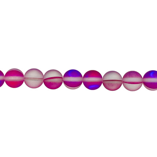 Magenta 6mm Round Aurora Bead (31 Beads)