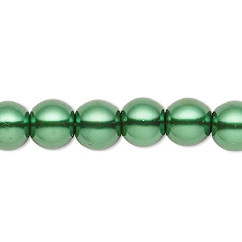 8mm Forest Green Pearls (50 Beads)