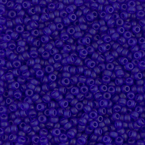 11/0 Matte Transparent Cobalt Miyuki Seed Beads (20g)