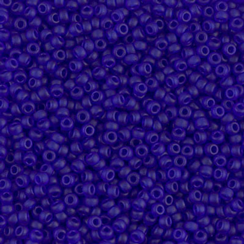 11/0 Matte Transparent Cobalt Miyuki Seed Beads (20g)