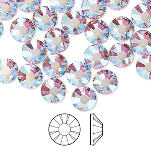 SS34 Mesmera AB Flat Back Preciosa Crystals (6pk)