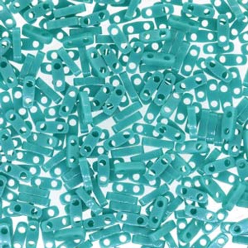 Opaque Turquoise Quarter Tila Beads (7.2g) QTL412