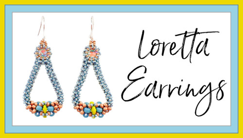 Loretta Earrings PRINTED Pattern - Printed and mailed to your home