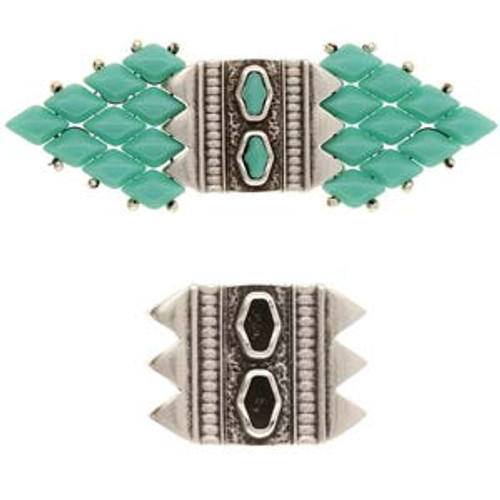 MANTRAKIA III - CONNECTOR GEMDUO ANT SILVER ( 1 piece) MANTRAKIA III - CONNECTOR GEMDUO ANT SILVER ( 1 piece)