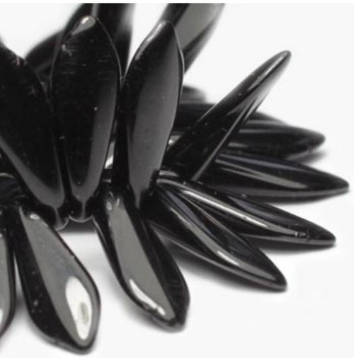 5x16mm Jet Dagger Beads (10pk) #0108 5x16mm Jet Dagger Beads (10pk) #0108
