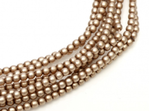 6mm Taupe Satin Pearls (100 beads)