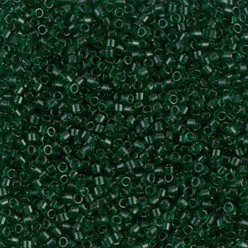11/0 Transparent Dark Emerald Delica Beads (DB713) 8g