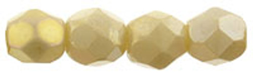 4mm Luster Iris Antique Beige Fire Polish Beads (50pk)