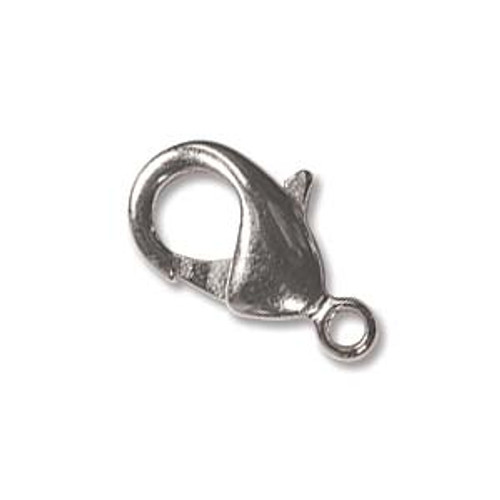 15x8mm Silver Plated Lobster Claw (6pk)
