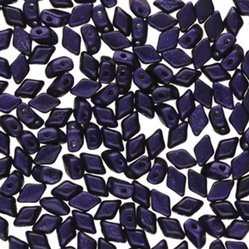 6x4mm Metalust Purple Mini Gemduo Beads