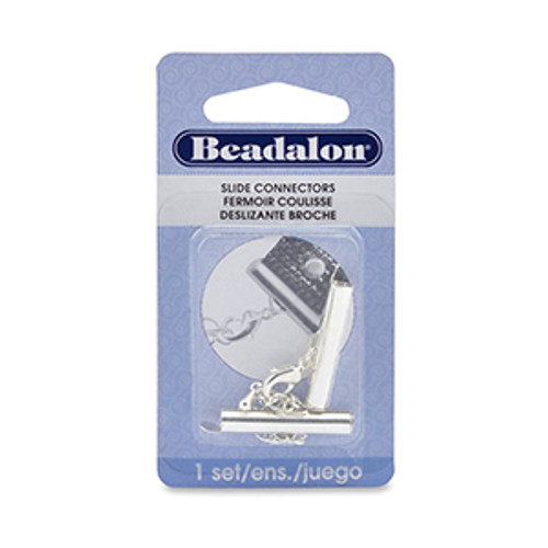 Beadalon Silver Plated 25mm Slide Connector (1 Set) 324B-064