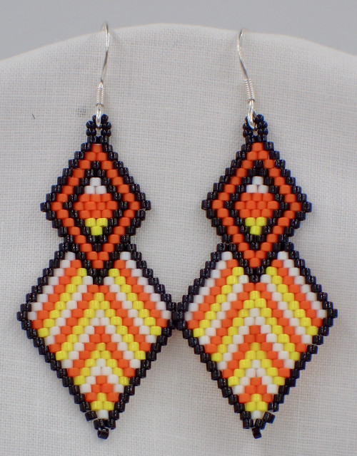 Candy Stripes Earrings PRINTED PATTERN - Mailed to your home