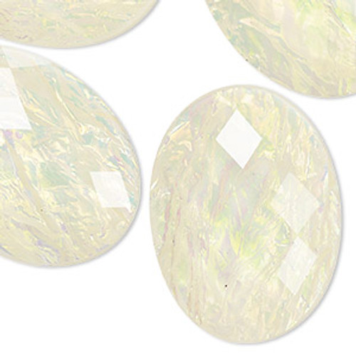 40x30mm Opalescent Yellow Resin Cabochon (1 Piece)