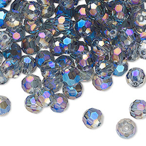 6mm Crystal Blue Shadow Celestial Crystal Rounds (144pk)