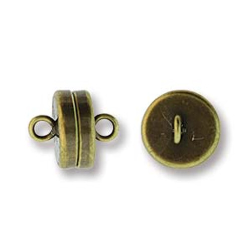 8mm Antique Brass Plated Magnetic Clasp