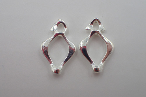 17x11mm Silver Plated Fancy Marquis (2 Pack) 1048