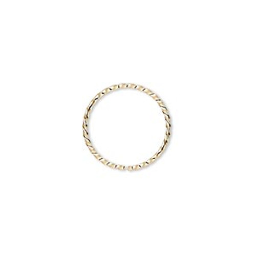 15mm 18ga Twisted Jump Ring Gold Plated (24pk)