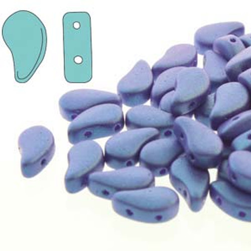 8x5mm Tropical Blue Grape Paisley Duos (8g)