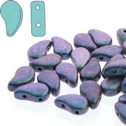 8x5mm Polychrome Blueberry Paisley Duos (8g)