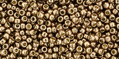 11/0 Permafinish Galvanized Almond Toho Seed Beads (20g) 11-PF593