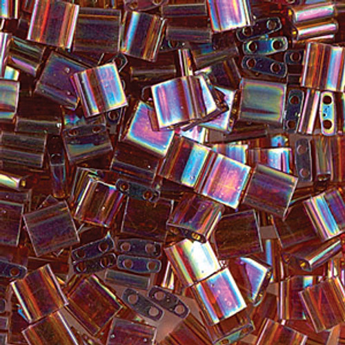 5mm Transparent Topaz AB Tila Beads (TL257) 7.2g