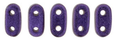 2x6mm Metallic Suede Purple Czechmate Bar (8g)