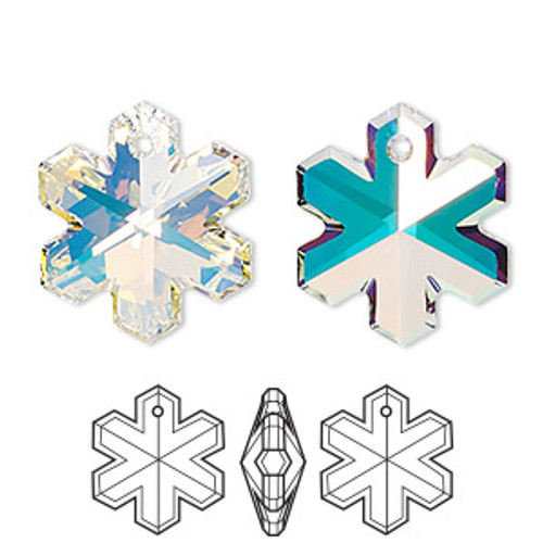 20x17mm Austrian Crystal Snowflake Pendant (1 Piece)