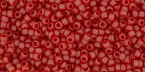 15/0 Transparent Frosted Ruby Toho Seed Beads (7.2g) 15-5CF