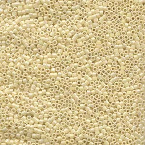 15/0 Opaque Cream AB Delica Beads (DBS0157) 7g