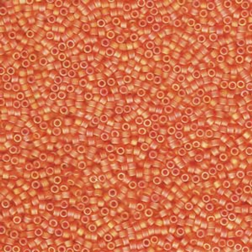 15/0 Matte Orange AB Delica Beads (DBS0855) 7g