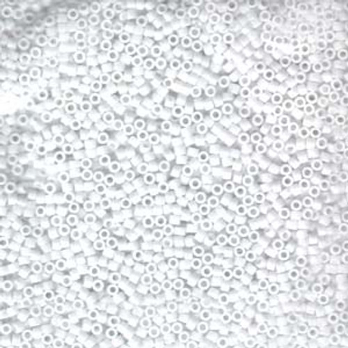 15/0 Opaque Chalk White Delica Beads (DBS0200) 7g