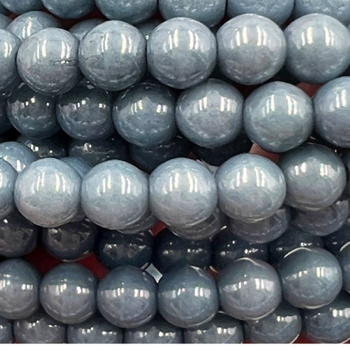 4mm Light Slate Druk Beads