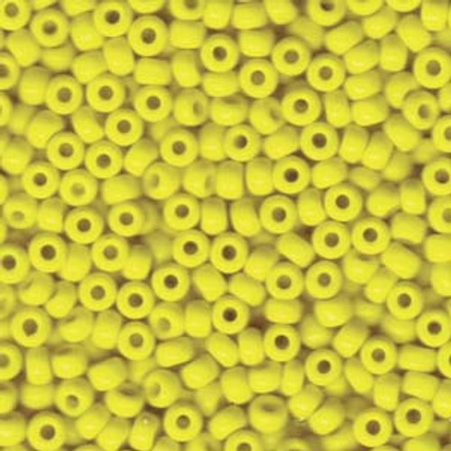 6/0 Opaque Yellow Miyuki Seed Beads (6-404) 20g