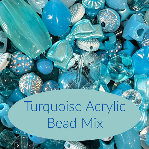 Turquoise Acrylic Bead Mix