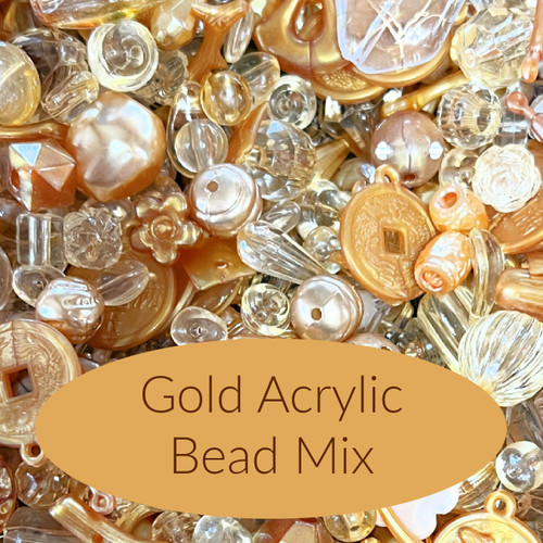 Gold Acrylic Bead Mix