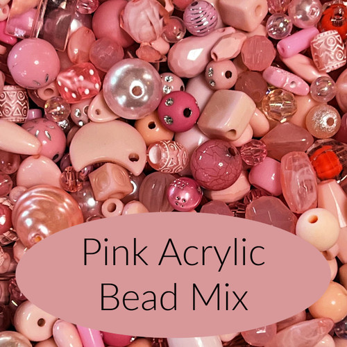 Pink Acrylic Bead Mix