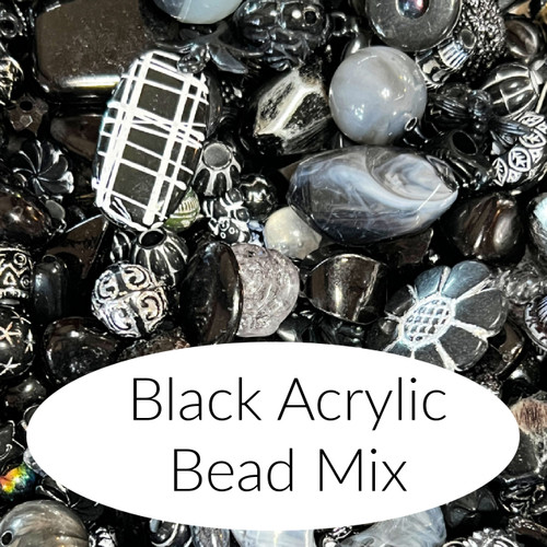 Black Acrylic Bead Mix