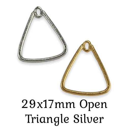 29x17mm Open Triangle Silver