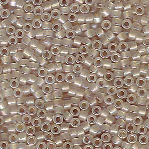 Beige Lined Opal AB 11/0 Delica Beads db1731 (7.2 Grams)