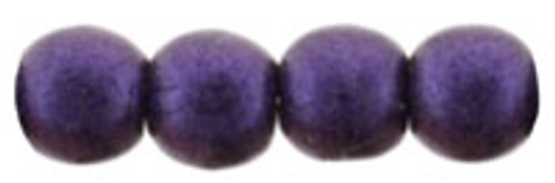 3mm Metallic Suede Purple Druk Beads (