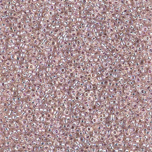 15/0 Silver Lined Light Blush AB Miyuki Seed Beads (8g) 15-1023