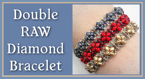 Double RAW Diamond Bracelet Printed Pattern