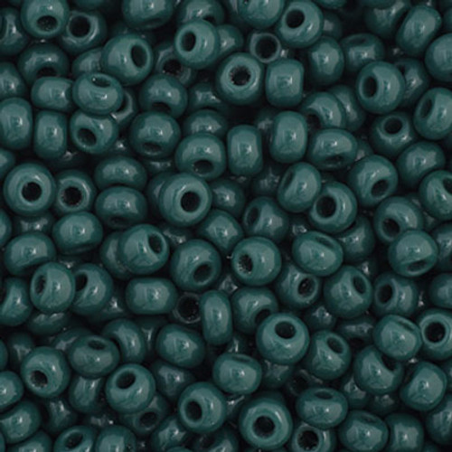 11/0 Opaque Dark Green Preciosa Seed Beads (20g)  53270