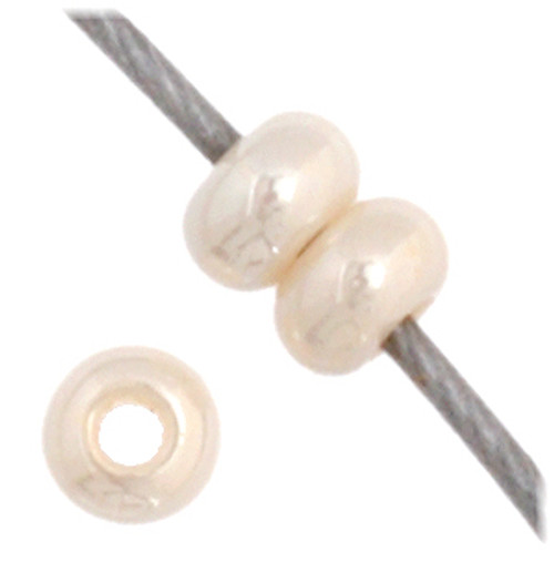 11/0 Opaque Eggshell Pearl Preciosa Seed Beads (20g)  46113