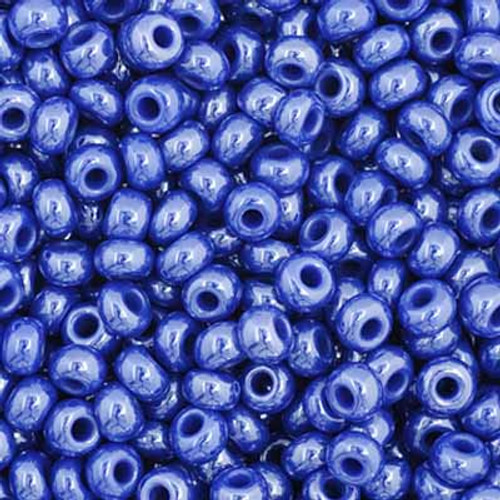11/0 Opaque Royal Blue Luster Preciosa Seed Beads (20g) 38050